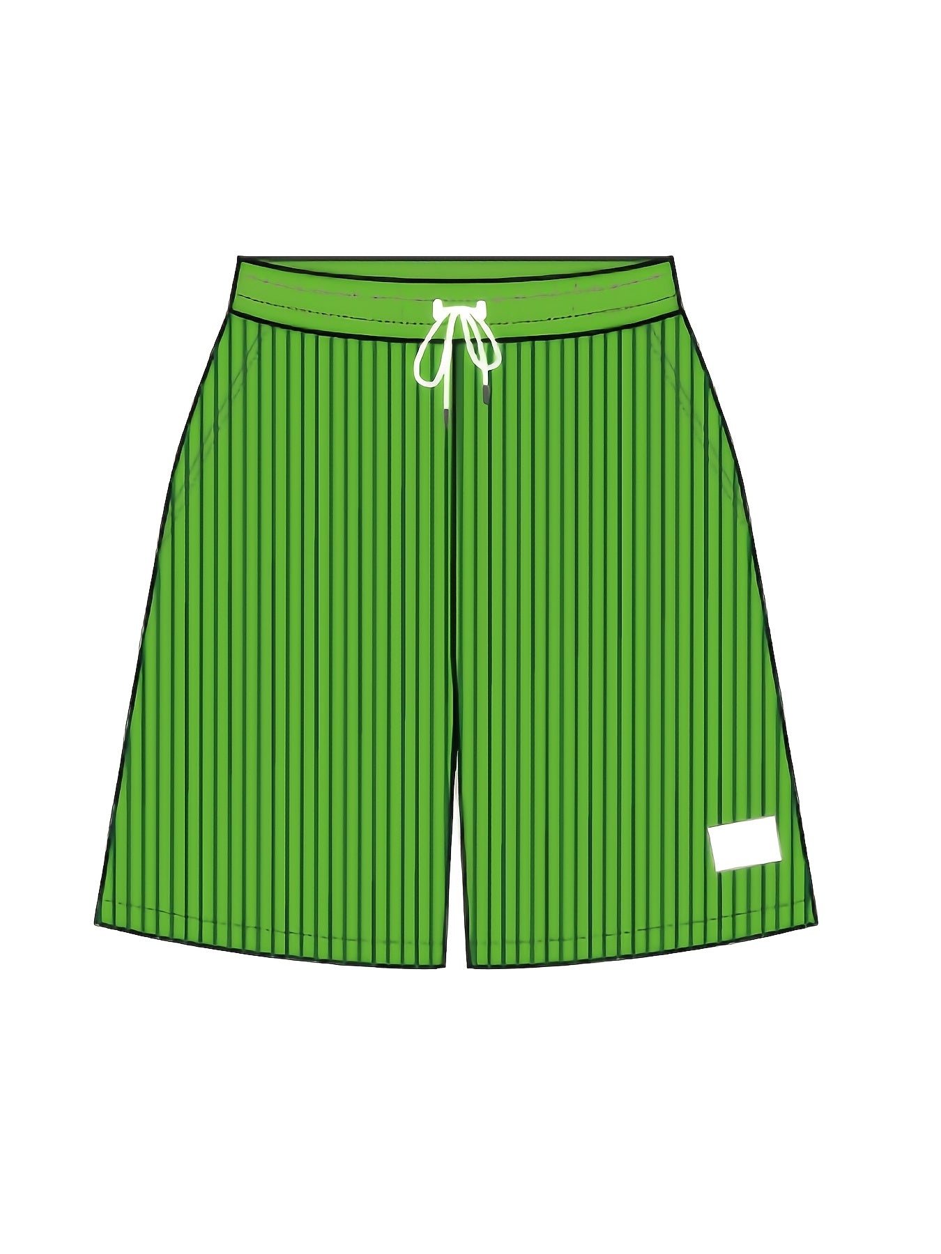 Men's Black Corduroy Shorts with Drawstring Waist Side Pockets All-Season Casual