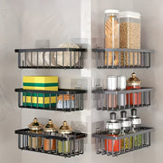 Wall Mounted Adhesive Storage Boxes for Kitchen Bathroom Organization