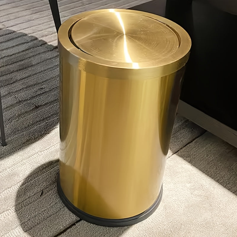 Boshliq bilan zanglamaydigan po'latdan yasalgan axlat qutisi, katta hajmli, oshxona, hammom, mehmonxona uchun