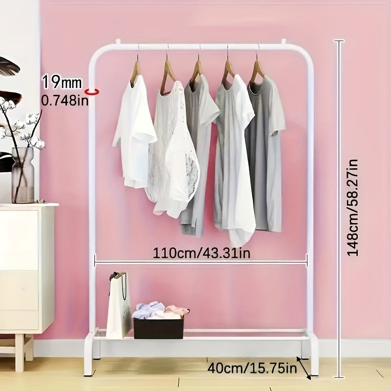 Durable Plastic Metal Shoe and Clothes Hanger Freestanding Home Organizer