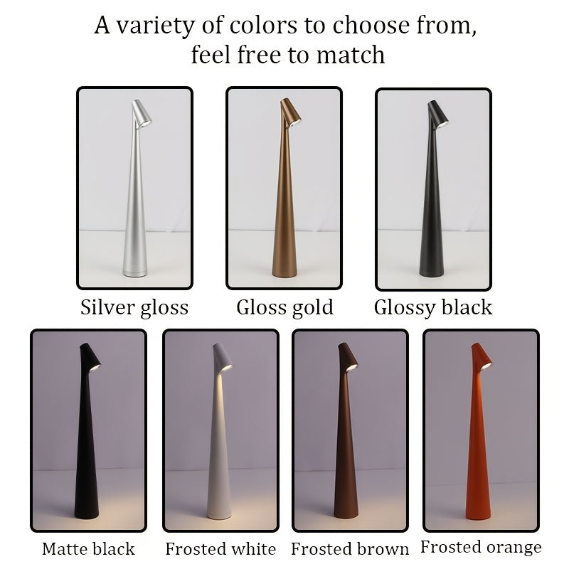 Rechargeable LED Desk Lamp with Touch Control, Adjustable Colors for Reading and Studying