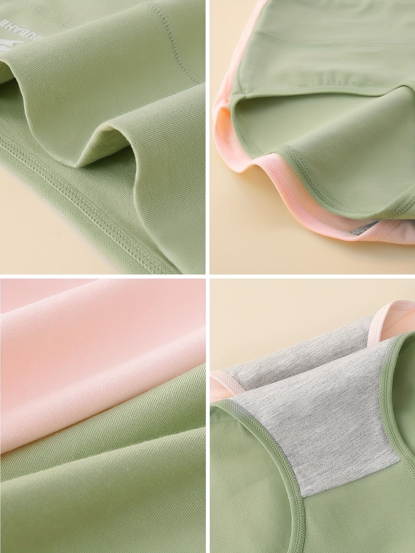 3-Pack Women's High Waist Briefs Cotton Breathable Supportive Pastel Colors