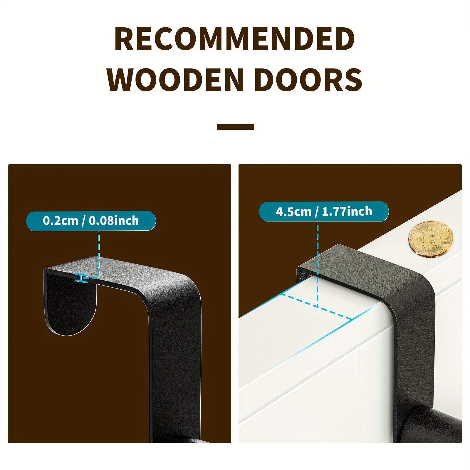 Black Metal Over-the-Door Pantry Organizer with 6 Tiers Kitchen Storage Rack