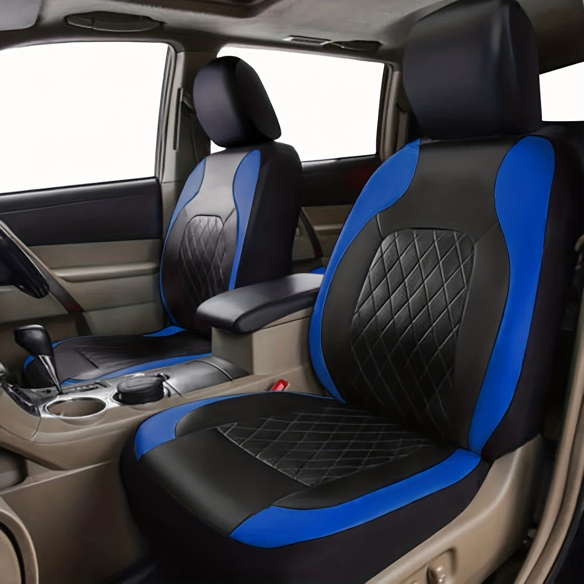 Luxury Quilted PU Leather Car Seat Covers for 5-Seater Vehicles