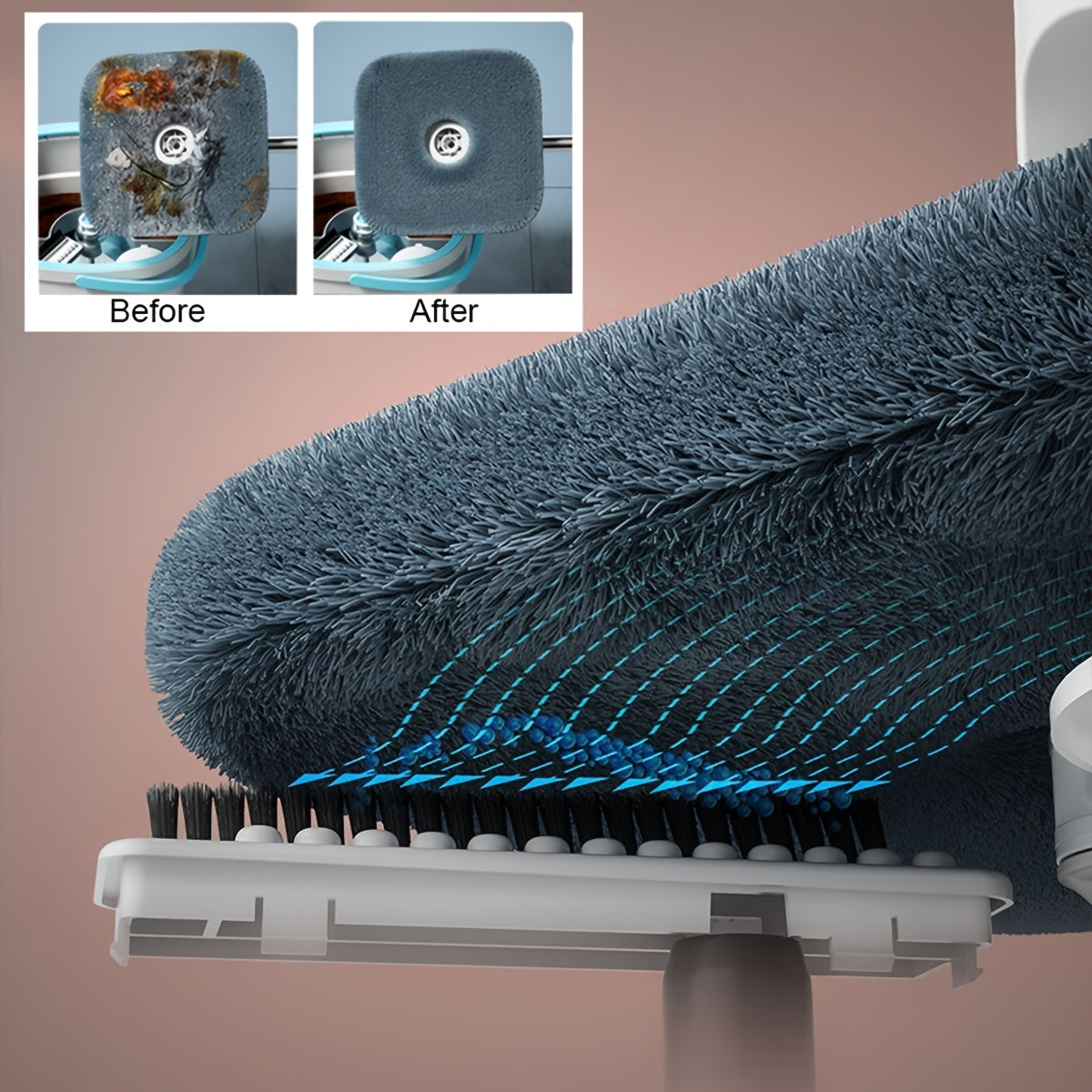 Sistema de mopa giratoria premium con cubo de separación de agua para limpieza de suelos y paredes