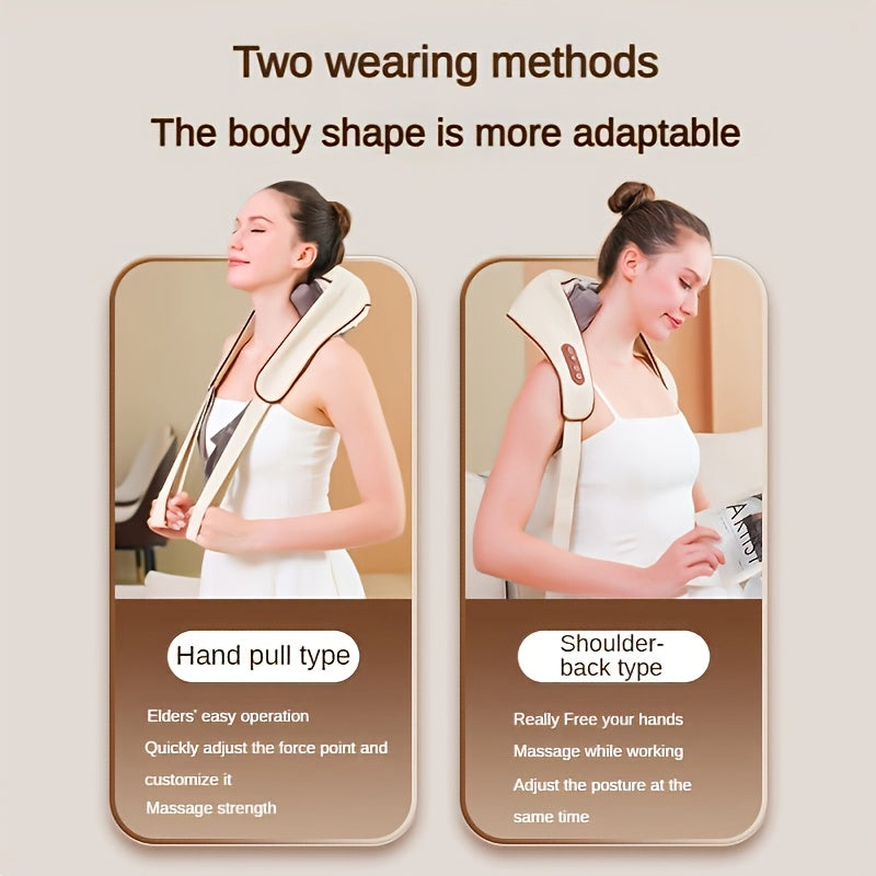 USB orqali zaryadlanadigan massaj yelka va bo'yin massajchisi, chuqur yoğurish uchun 6 ta yumshoq silikon tugmachalar bilan. Uyda, ofisda, sayohatda olib yurish uchun qulay. Ota-onalar va keksa insonlar uchun ajoyib sovg'a.