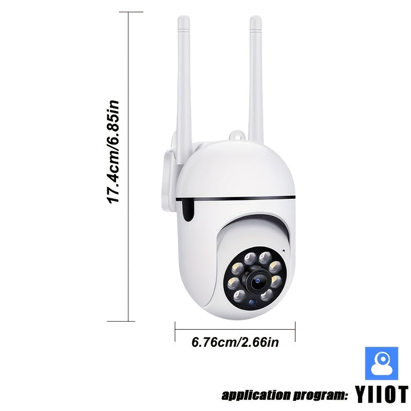 Dual PZT WiFi Security Camera 1080p HD Night Vision Motion Detection Two-Way Audio