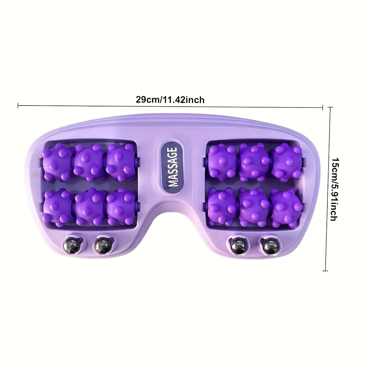 Four-Row Foot Massager with Large Acupressure Balls for Reflexology and Bottom Massage