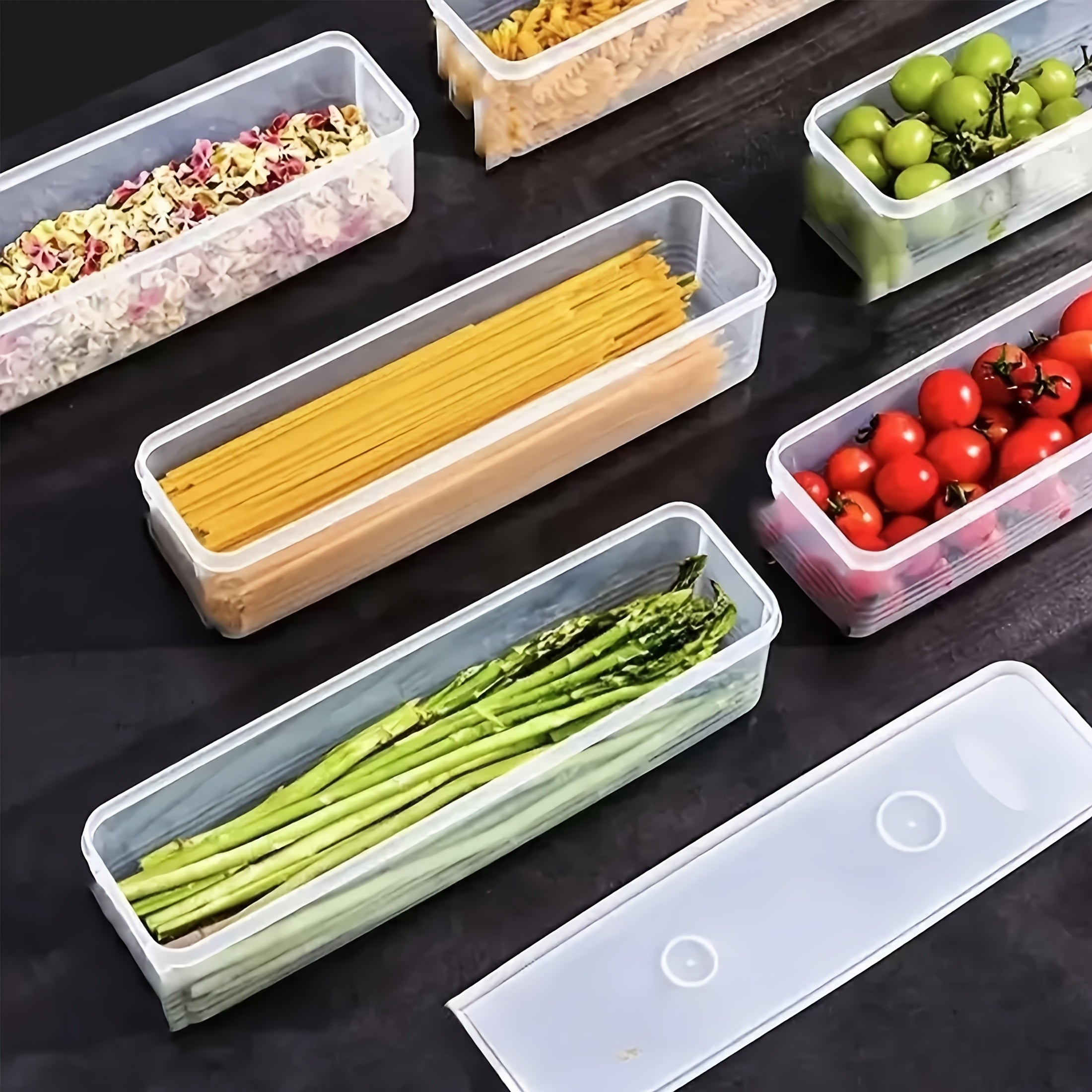 Plastic Food Storage Containers Set of 1 3 or 6 Reusable Fridge Organizer Safe for Food Contact
