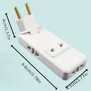 Европейский дорожный адаптер питания 4-в-1 с вращающейся вилкой, высокомощный преобразователь, белый