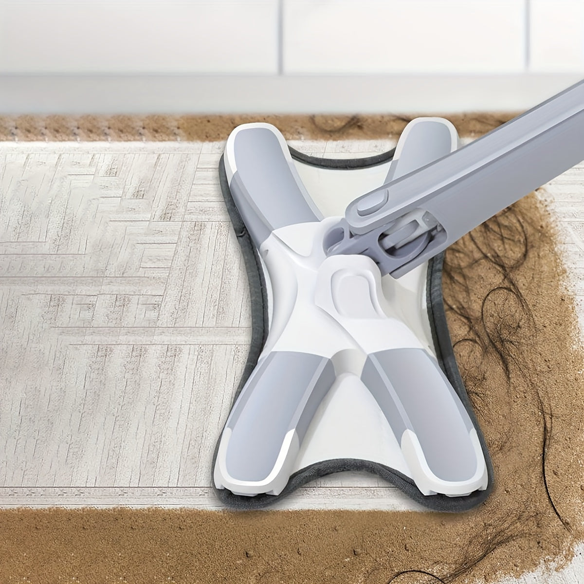 5 ta Mikroto'qima Mop Matolari to'plami - Nam va quruq tozalash uchun spray funksiyasi bilan uchburchak va to'g'ri burchakli almashtirish boshlarini o'z ichiga oladi, qayta ishlatiladigan