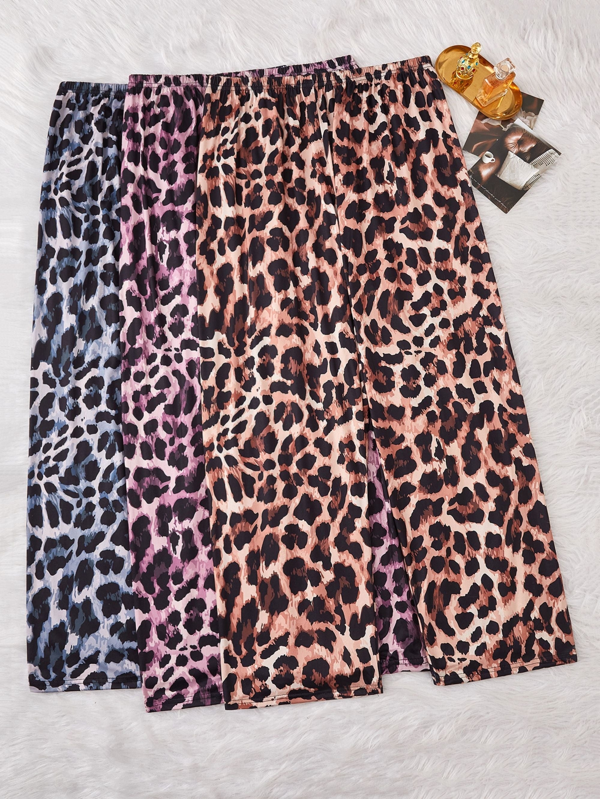 Ayollar uchun Boho dam olish shimlari, kattaroq o'lcham, fil va argyle bosma uy kiyimi