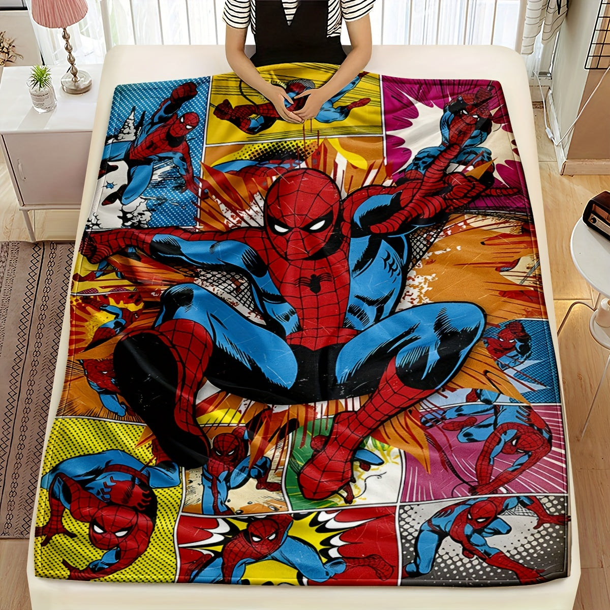 Spider-Man Hero Blanket Soft Versatile for Bed Couch Travel All Seasons
