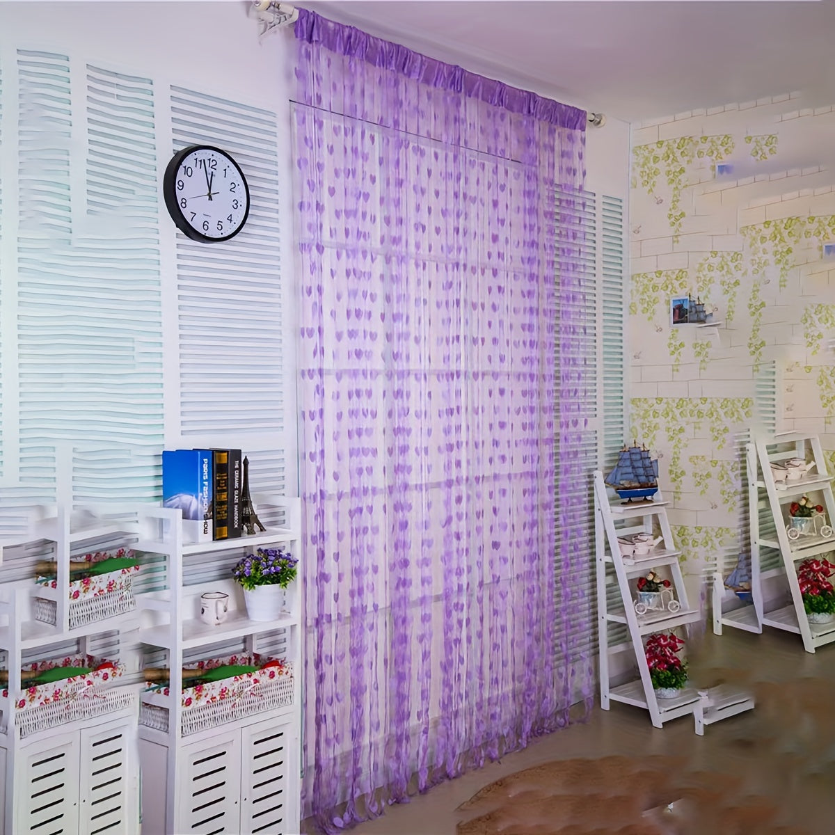 Pink Heart Tassel Door Curtain for Weddings and Home Decor