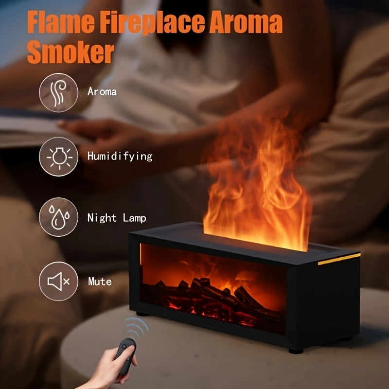 Indoor Flame Humidifier for Bedroom Office Long-Lasting Diffuser