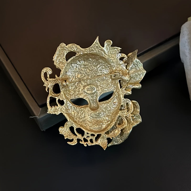 Ayollar uchun zamonaviy vintage emal niqob brosh pin - kechki tadbirlar va maxsus holatlar uchun ideal