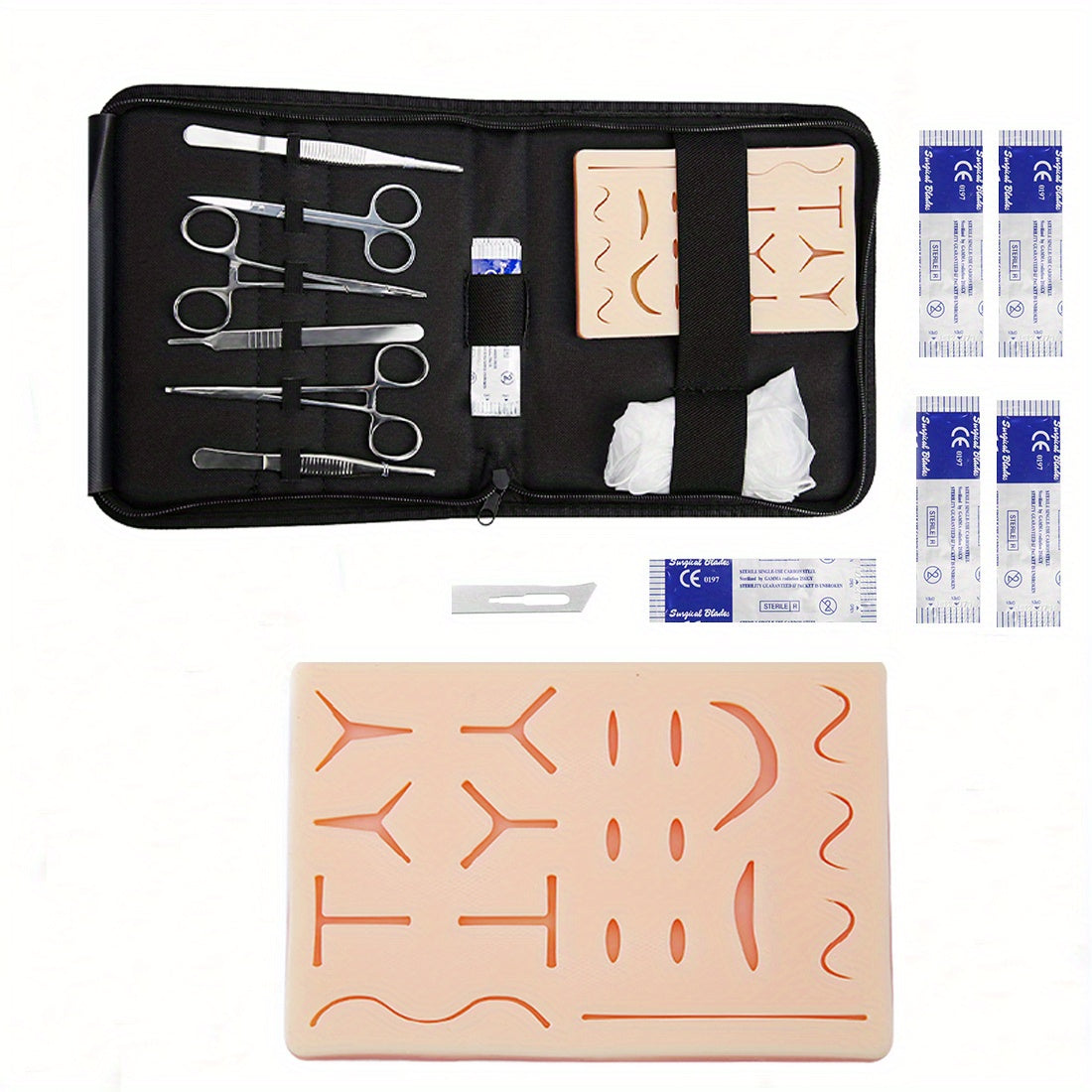 Nursing Student Suture Practice Kit Metal All-in-One Training Set