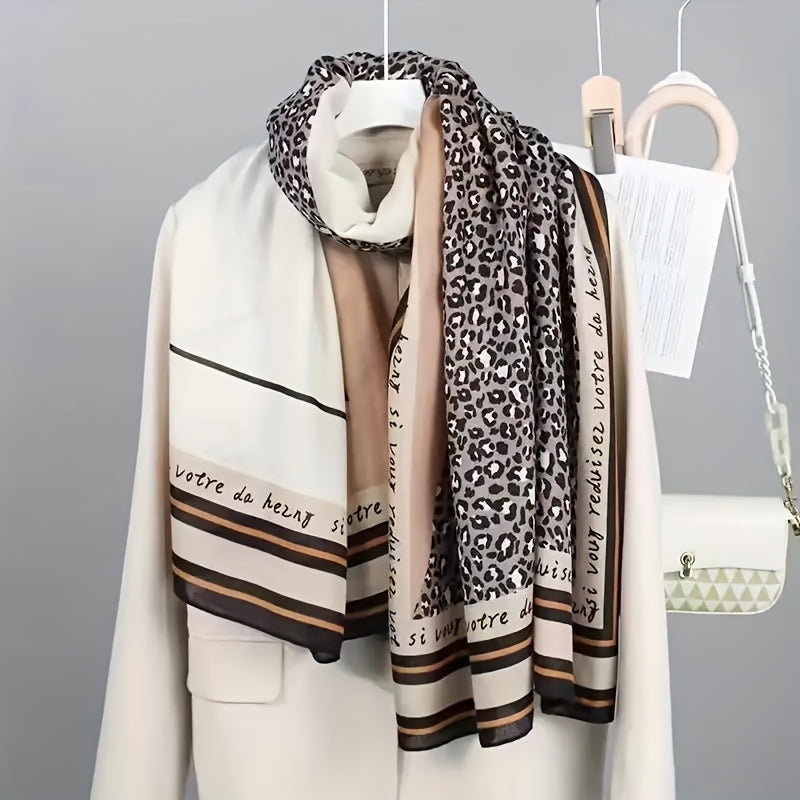 Women's Winter Scarf Shawl Polyester Embroidered Printed Boho Chic Warm Wrap