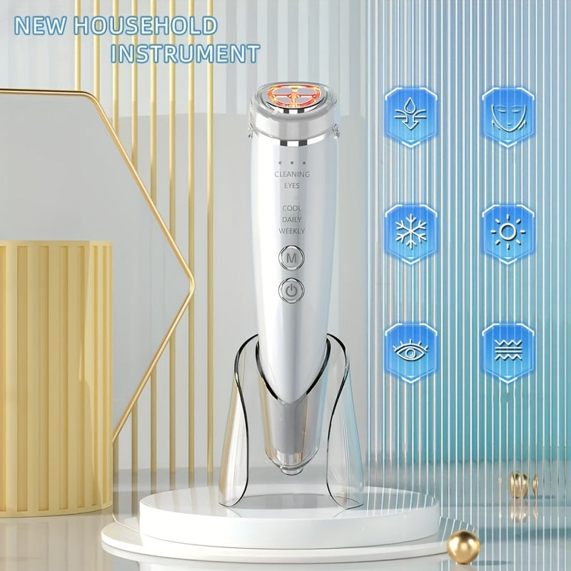 6-in-1 USB Rechargeable Facial Skin Care Device with 2000mAh Lithium Battery for Home Use