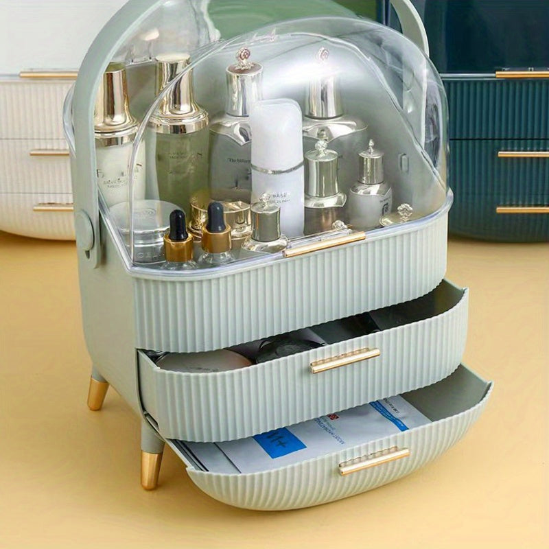 Makeup Organizer with Drawer for Jewelry Skincare and Lipstick Storage