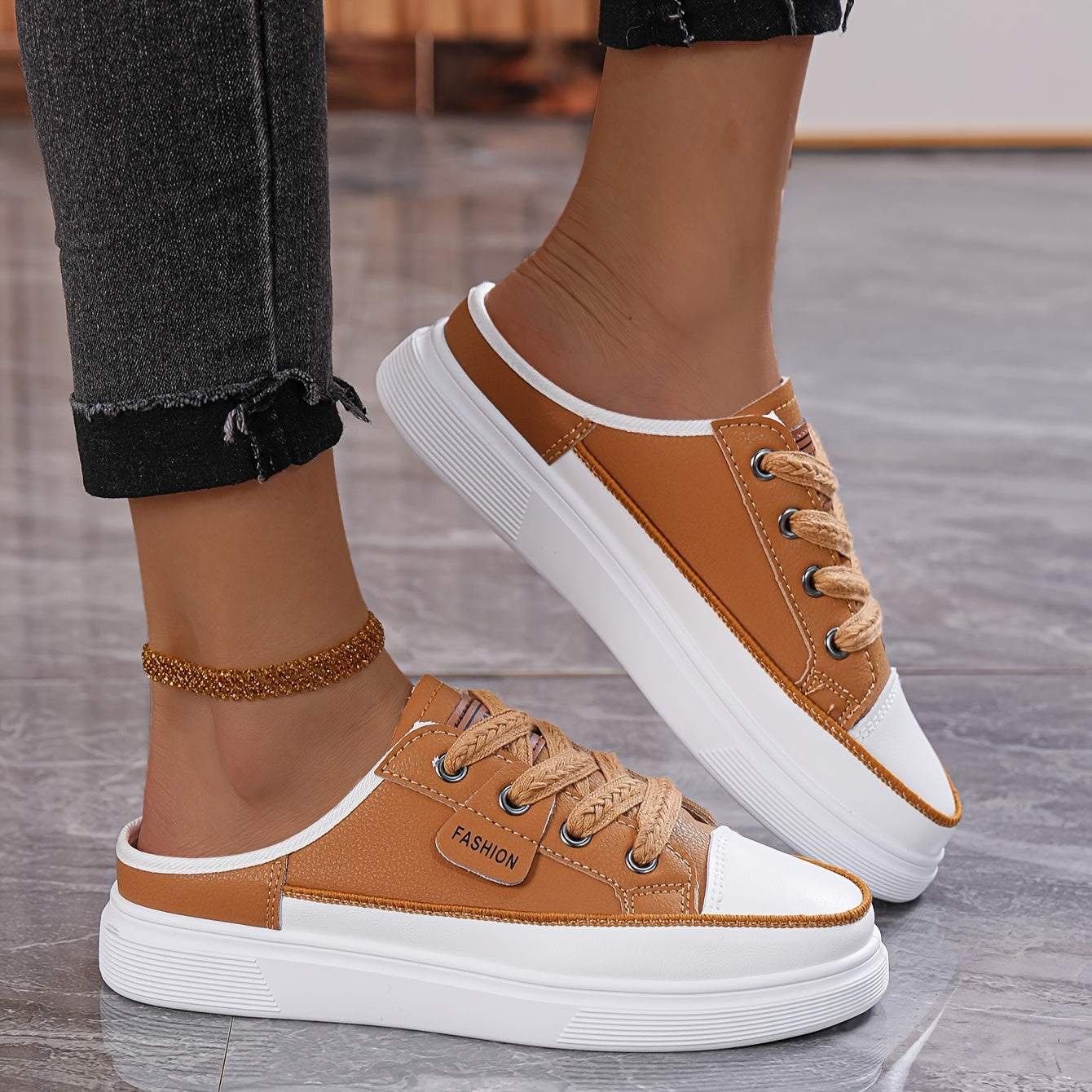 Women's Slip-On Loafers Summer Shoes Cushioned Insole Rubber Sole