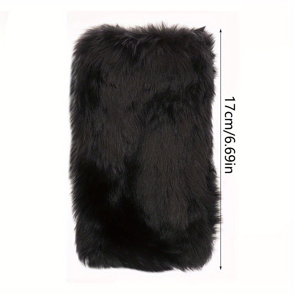 Bridal Fingerless Arm Gloves Faux Fur Mittens Polyester Spandex Soft Wedding Accessories