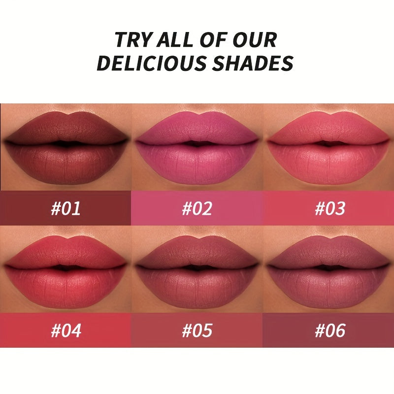 Pintalabios mate para mujer, 12 colores, de larga duración, a prueba de agua, a prueba de manchas, maquillaje de labios