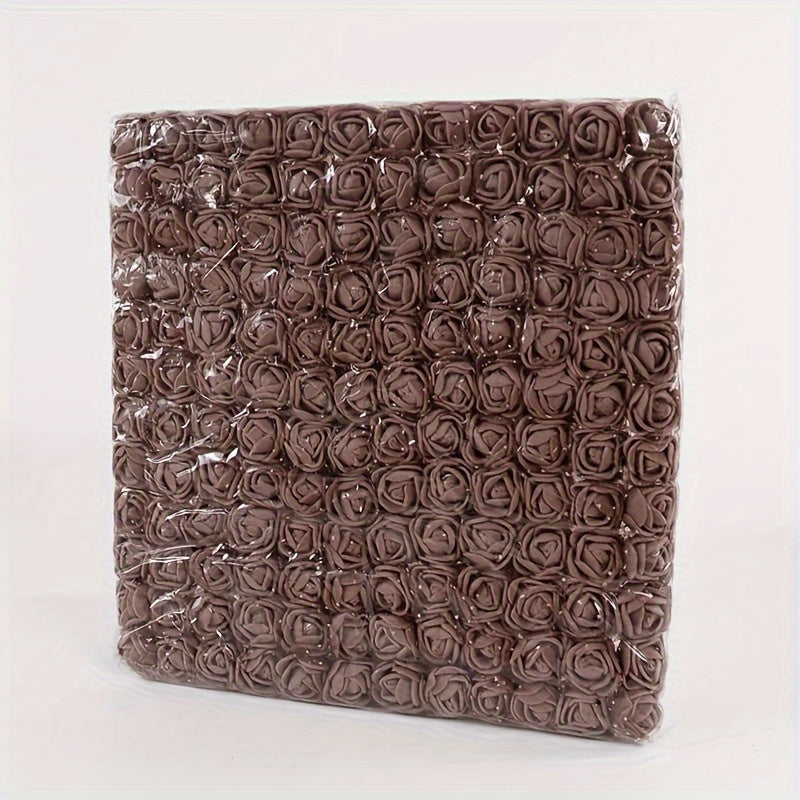 144 Mini Foam Rose sun'iy gullar, to'y bezatish uchun, DIY hunarmandchiligi uchun paket