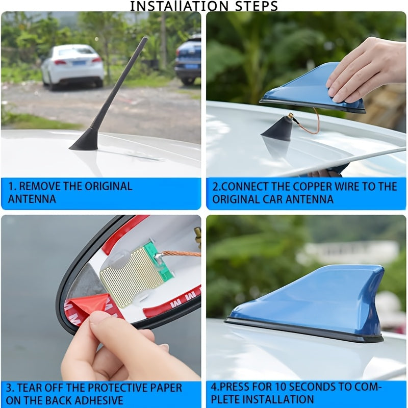 Universal Avtomobil Shark Fin Antenasi ABS Yuqori Qopqoq Radio Signali Kuchaytirgichi Avtomobil Qo'shimchasi