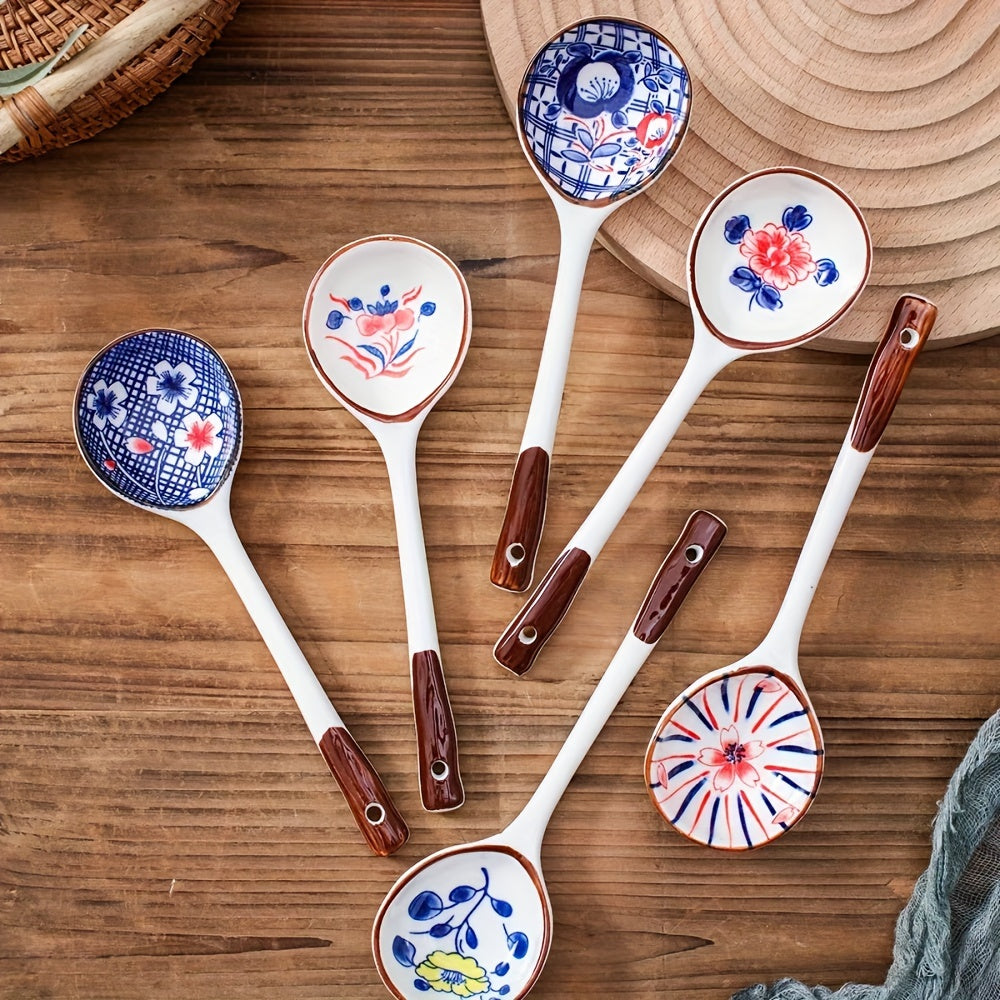 Ceramic Dessert Spoons Set 4/6 Piece Gift Box for Tableware and Gifts