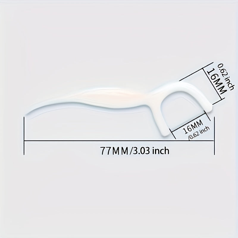 Disposable Dental Floss Sticks 50pcs Green White Portable Oral Care