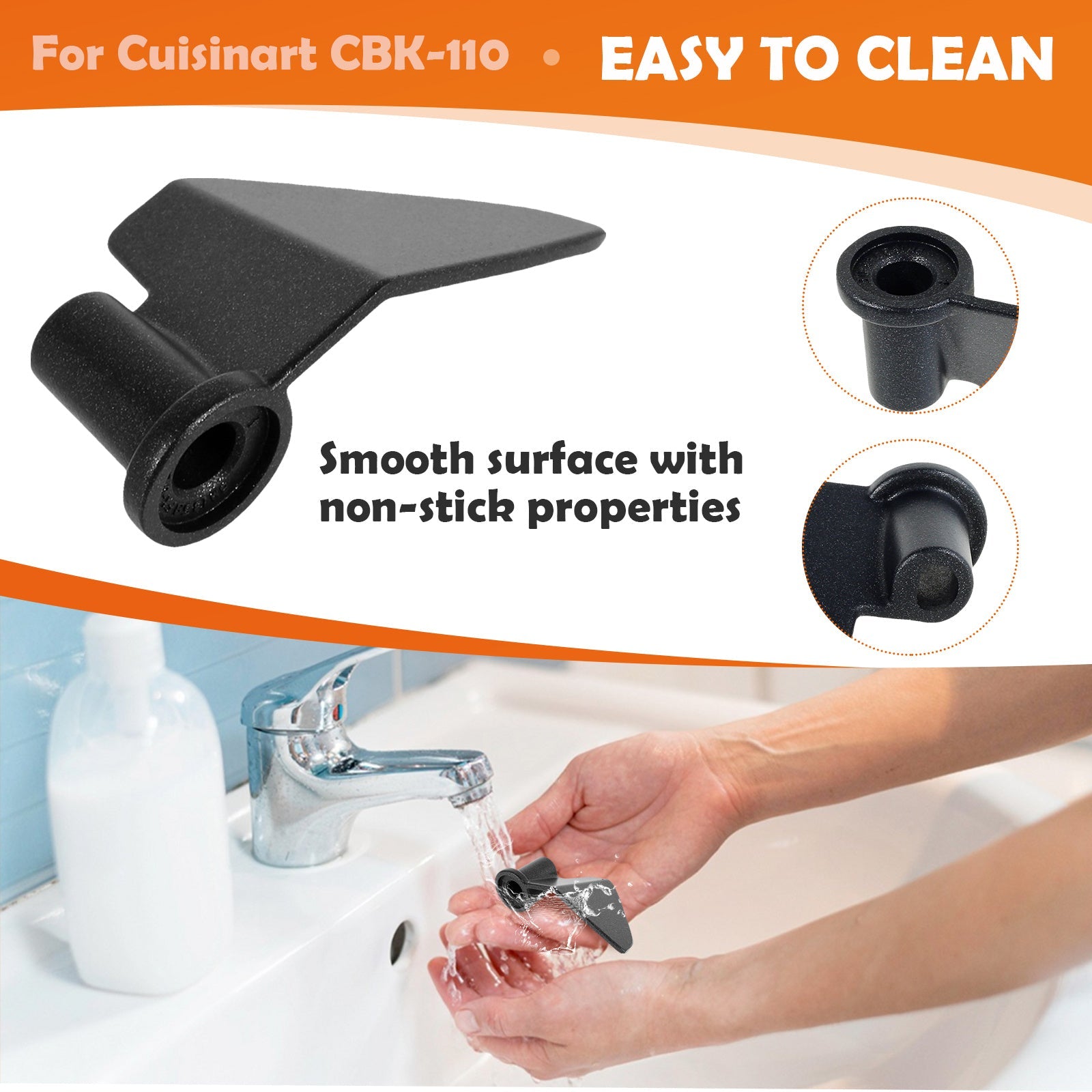 Cuisinart CBK-110 uchun 4 ta yopishmaydigan alyuminiy non pishirish mashinasining xamir qilish paddlari to'plami