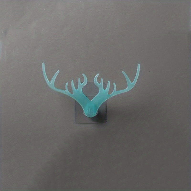 Antler Wall Hook for Home Decor Punch-Free Key Holder Storage Rack