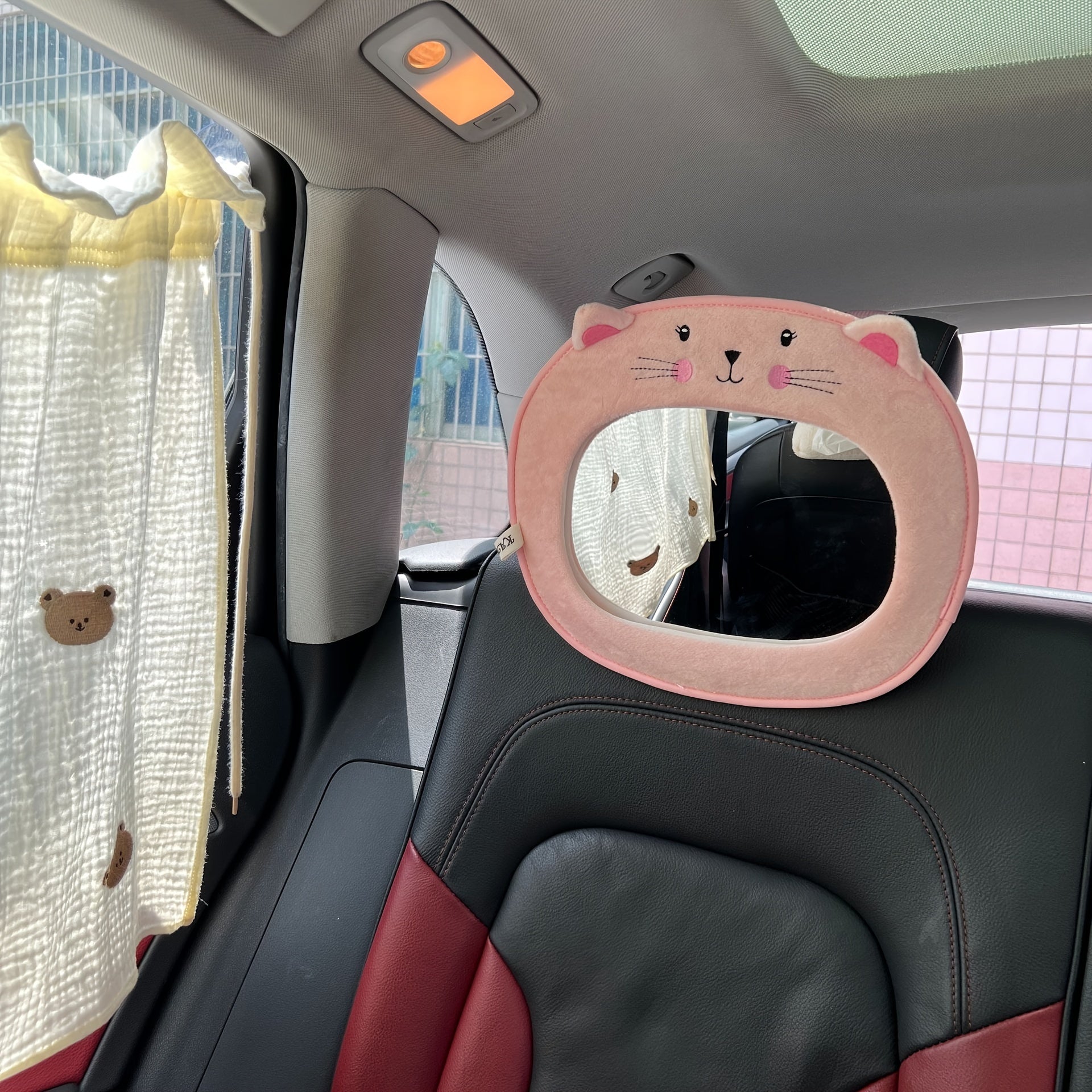 Baby Car Mirror with Cartoon Owl Design for Safety and Entertainment