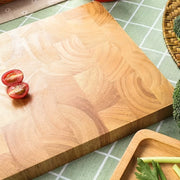 Rubberwood Cutting Board 1pc Thickened Food-Safe for Fruits Meat Vegetables