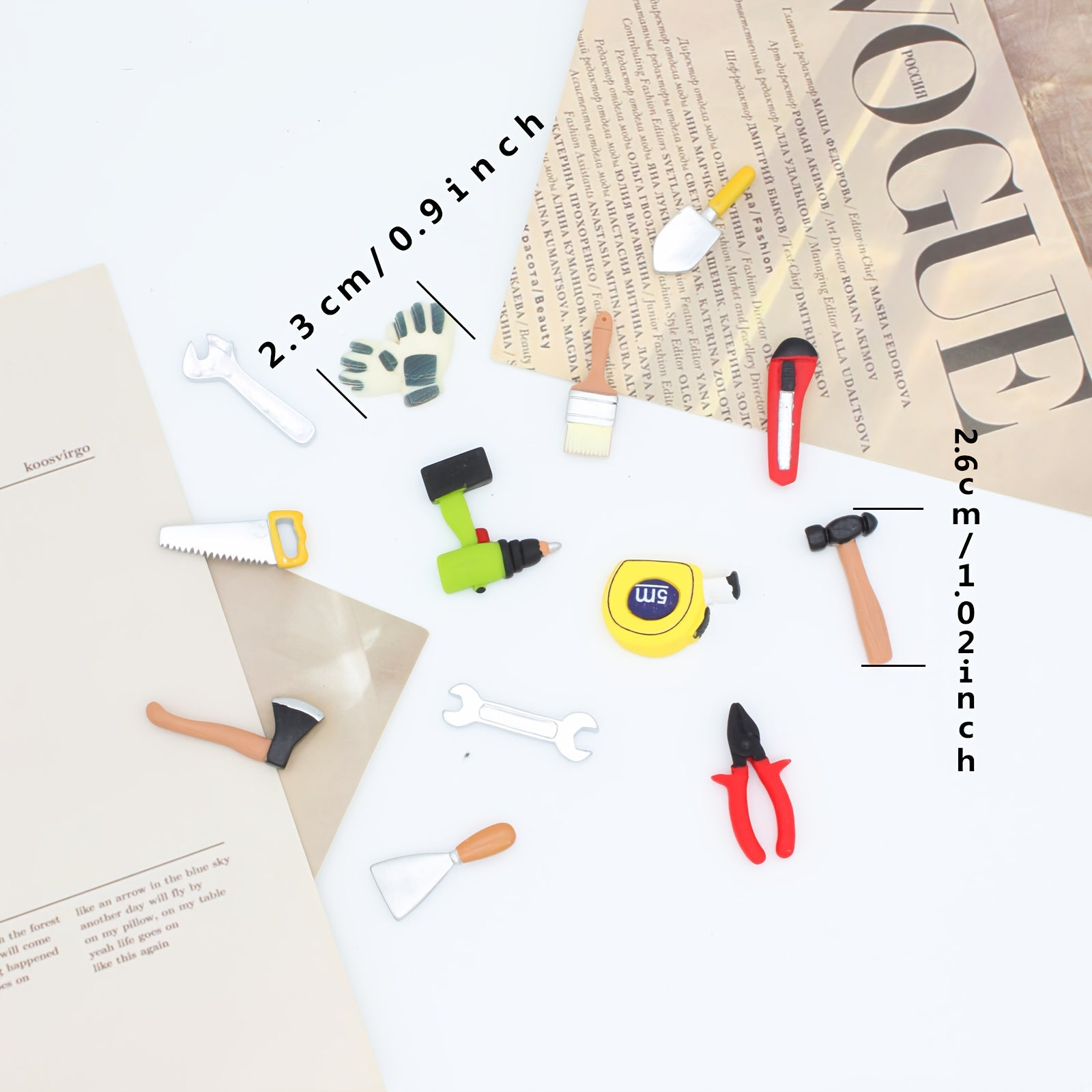 14 Pcs Model Repair Tools Set with Pliers Knife Shoes Buckle and Decorations