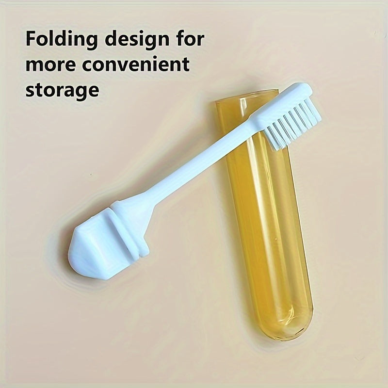 Portable Foldable Travel Toothbrush with Soft Bristles and Breathable Cap
