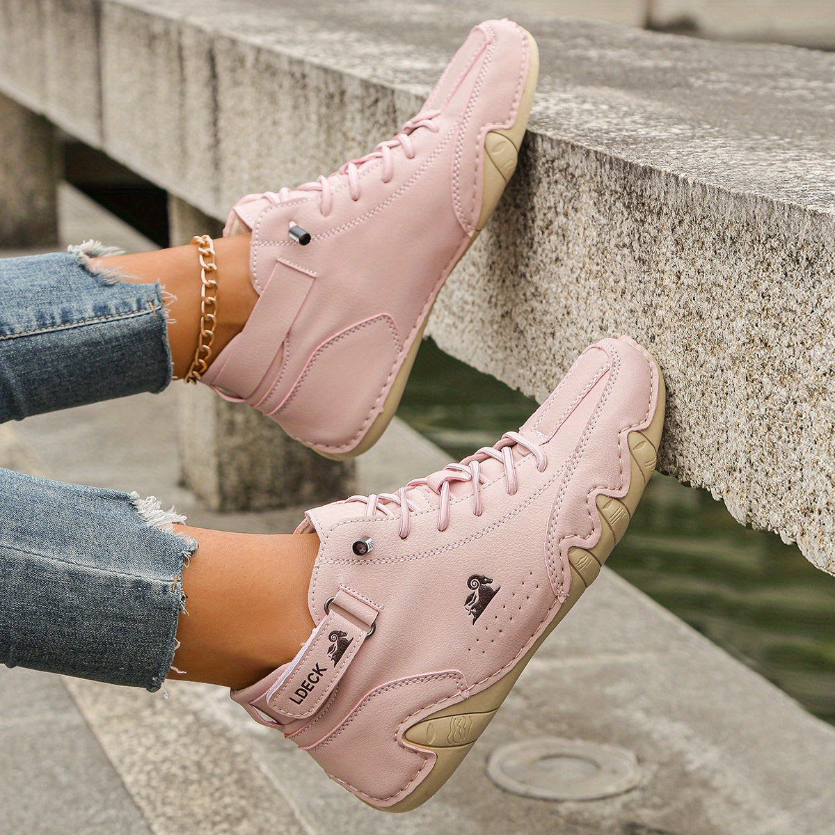 Women's Slip-On Sneakers Casual Low-Top Walking Shoes Faux Cover Upper