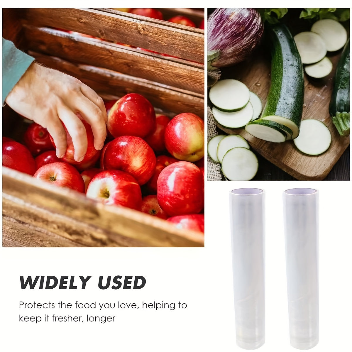 Wheat Straw Cling Film 30x30m Roll Food Grade Wrap for Kitchen and Freshness