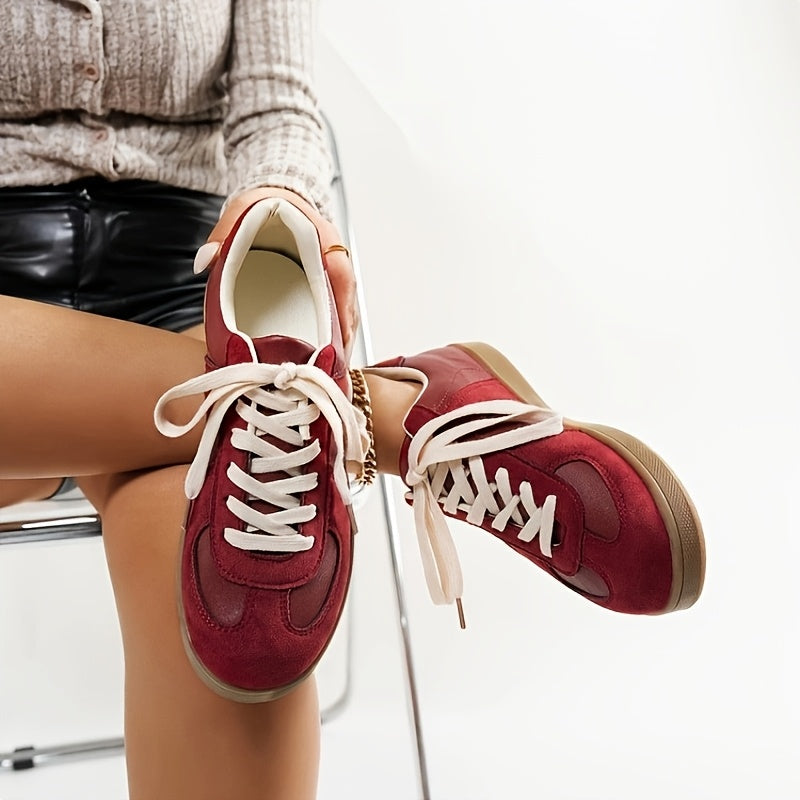Women's Casual Sports Shoes Low Top Sneakers with TPR Sole Fabric Insole Flannel Upper