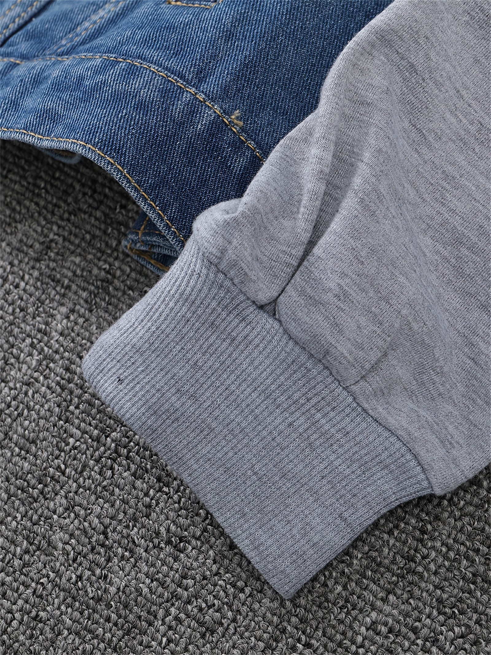 Chaqueta de mezclilla para mujer con capucha desmontable, de color sólido, manga larga, otoño y primavera