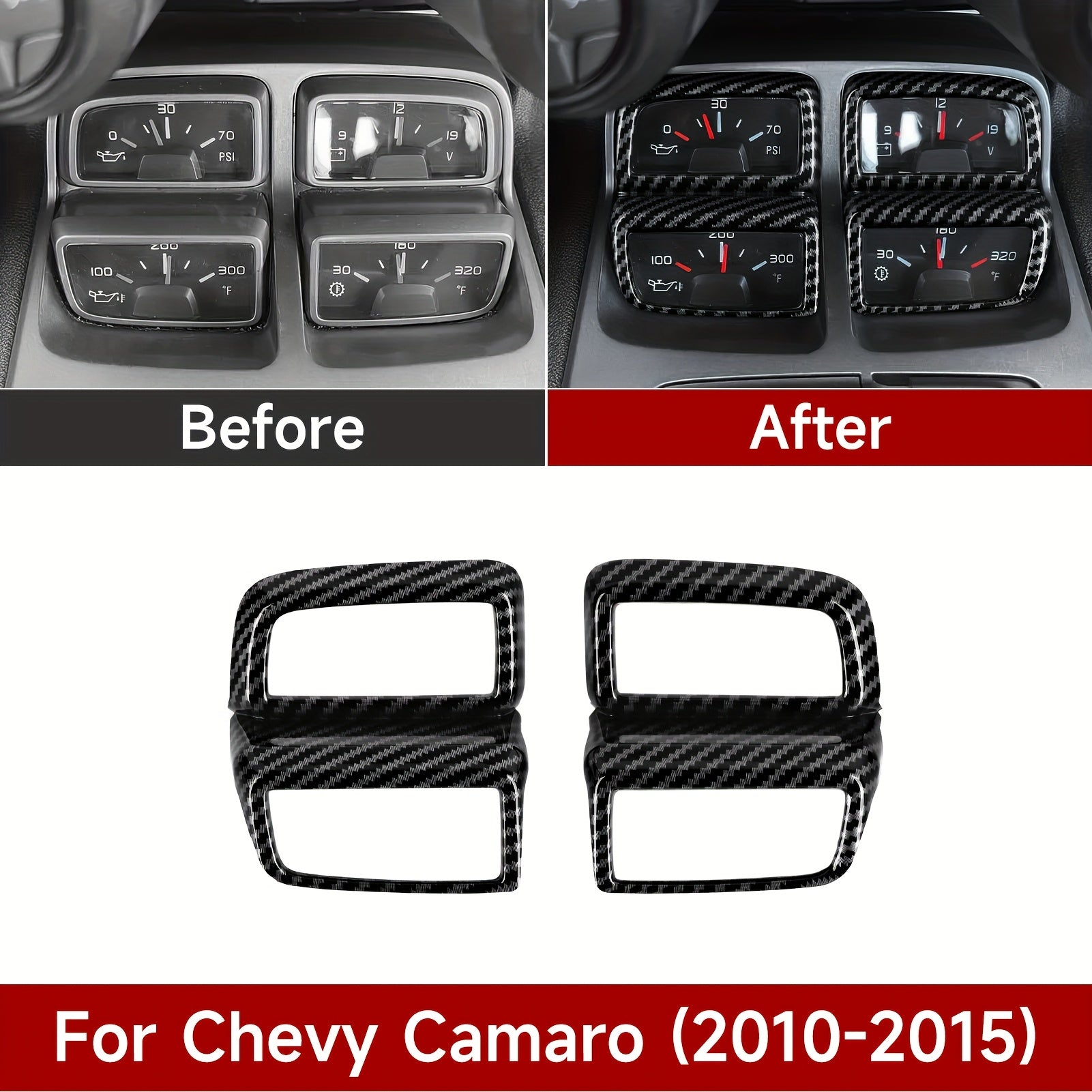 Car Interior Decor ABS Carbon Fiber Center Console Dashboard Decal Sticker