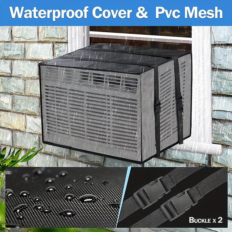Waterproof Outdoor Window AC Cover 43.18cm x 30.48cm Ventilated Mesh Protection