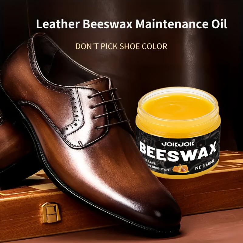 Universal Shoe Polish Care Set With Beeswax Oil For Faux Leather