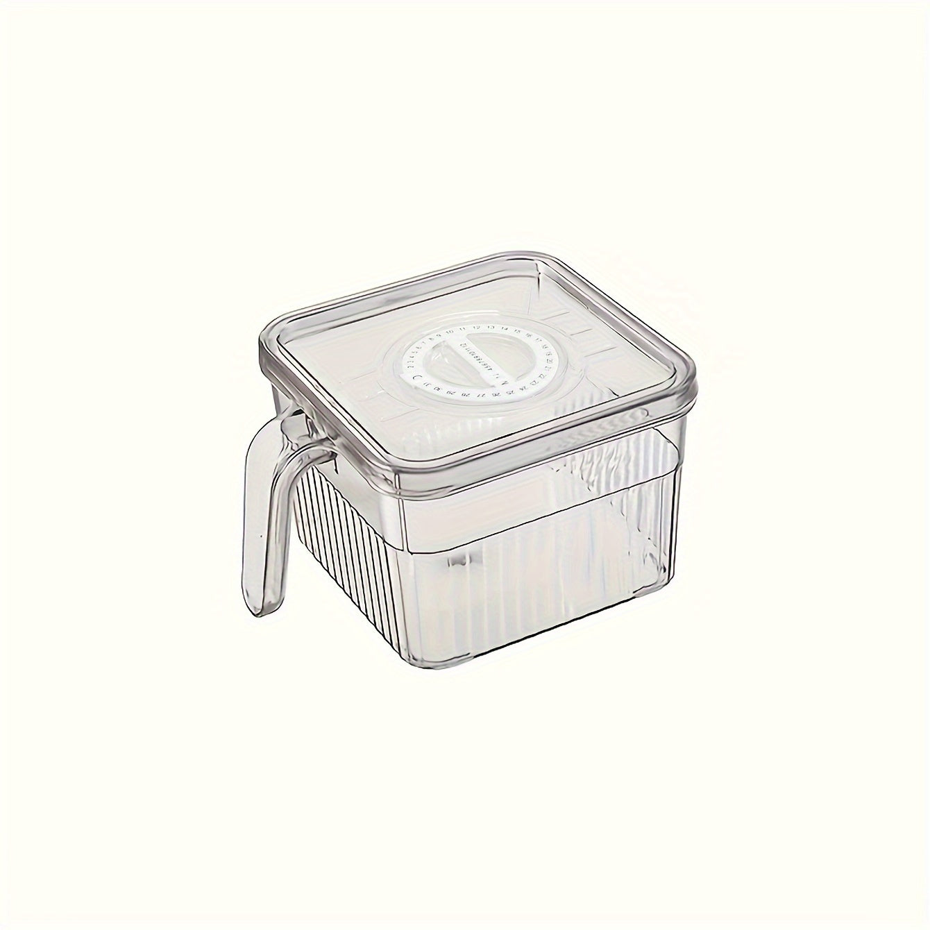 Reusable Plastic Food Storage Container with Leakproof Lid and Timer for Fruits and Vegetables