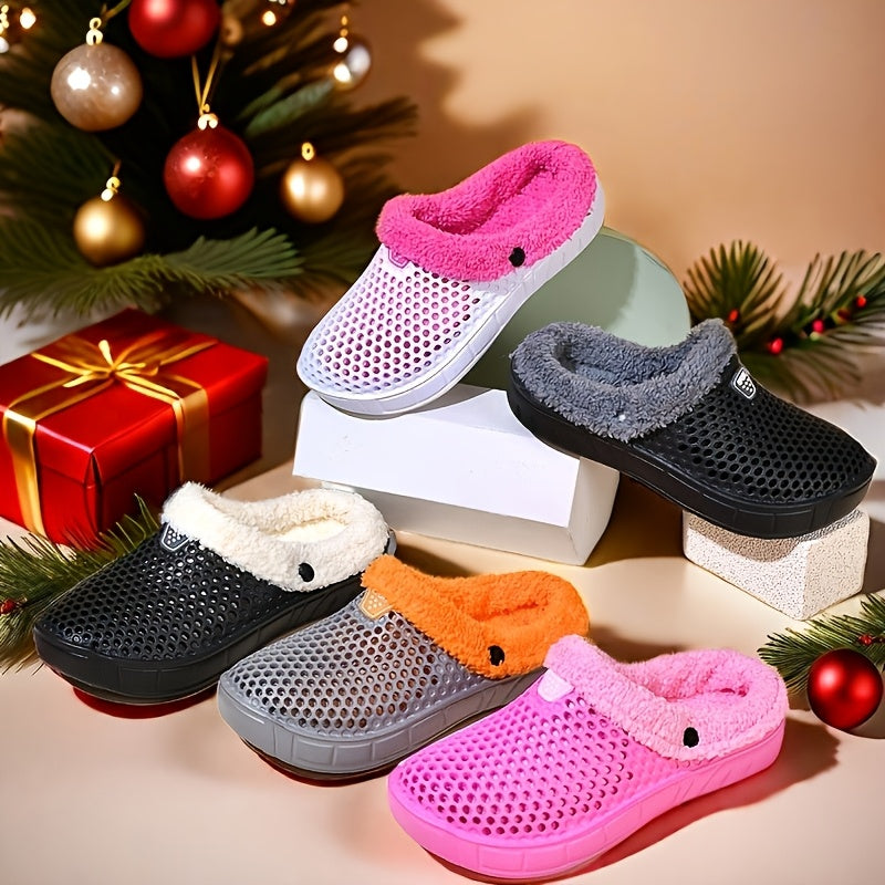 Women's Men's Winter EVA Indoor Outdoor Slippers with Plush Fleece