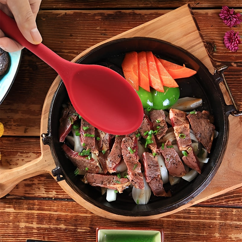 Silicone Cooking Spoon Set 2 or 4 Pieces for Stirring and Mixing