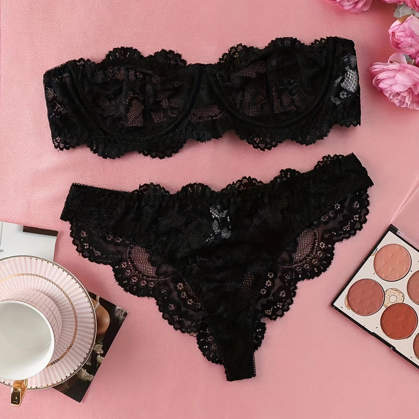 Lingerie Set with Seductive Lace Design for Women