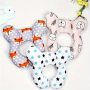 Children's U-Shaped Headrest Pillow for Strollers Soft Polyester Travel Safety Cushion