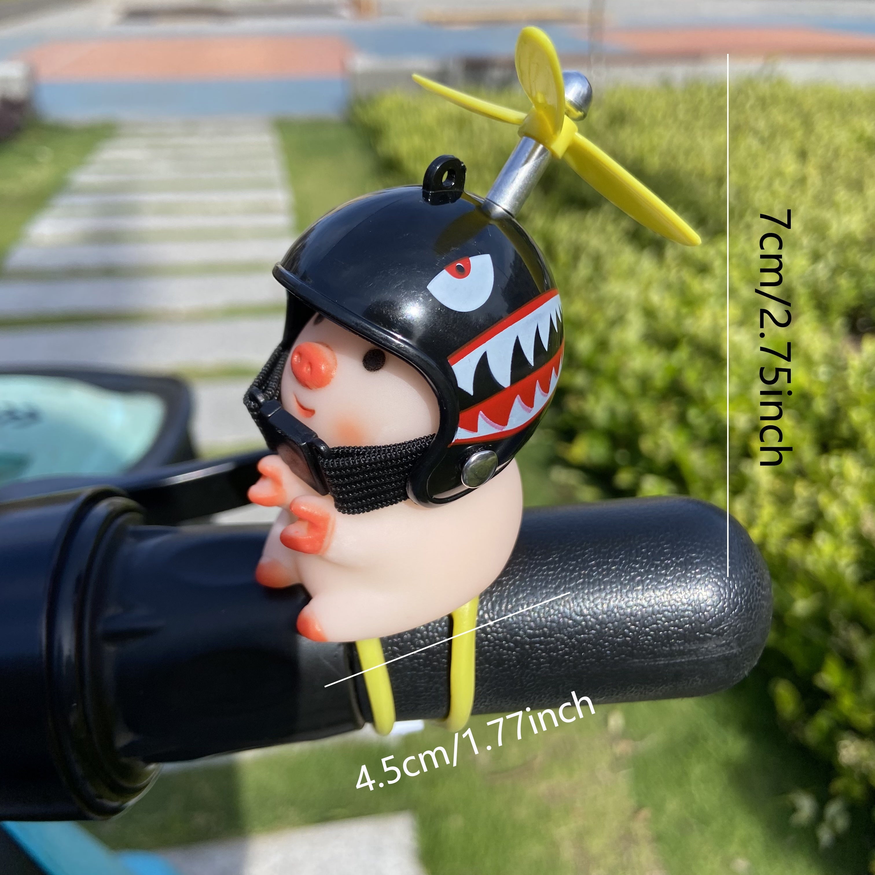Pig Helmet Handlebar Accessory for Scooters, Cute Motorcycle Decor